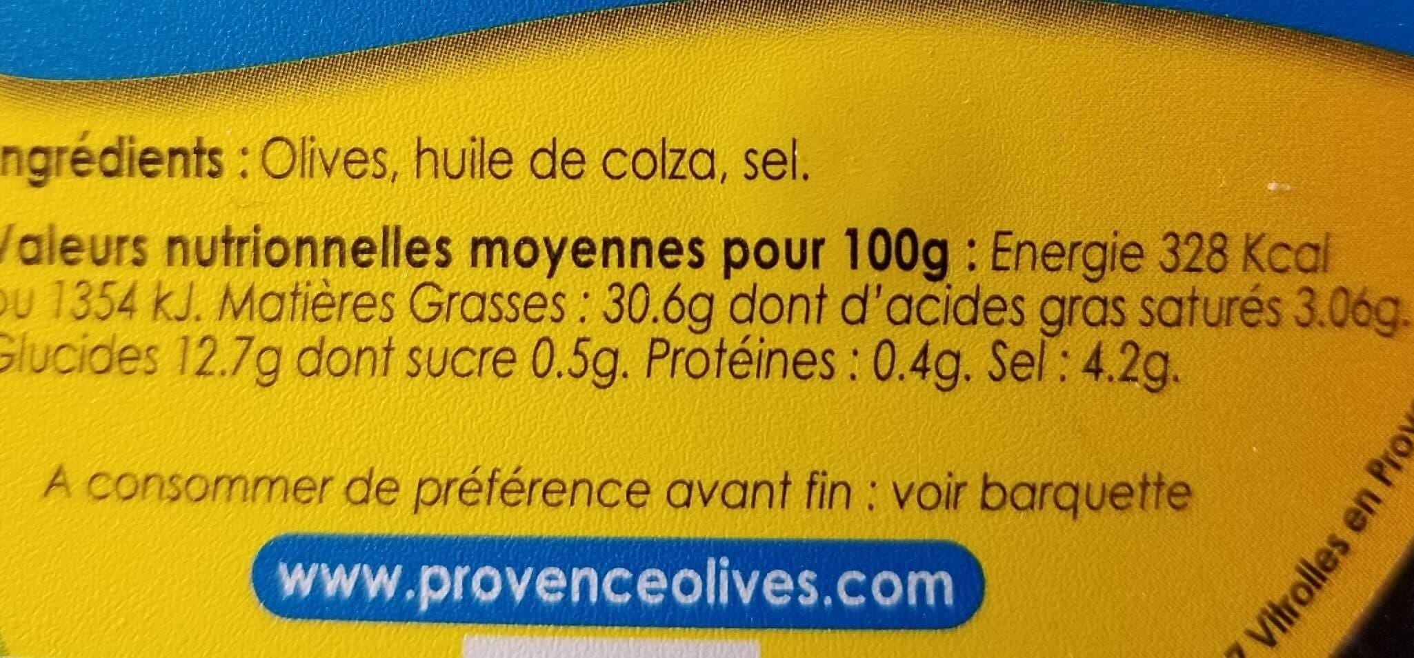 Provence Olives Olives noires a la grecqud packshot