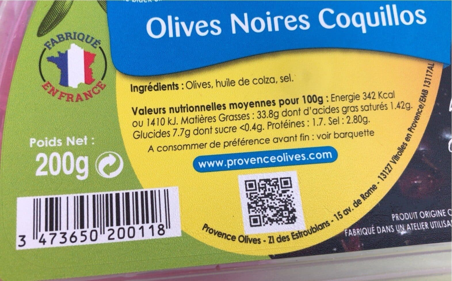 Provences olives Petites Olivrs Noires packshot