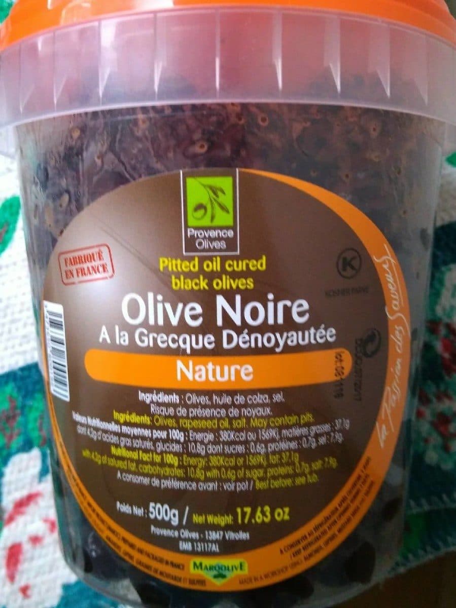 PROVENCE OLIVES Olive noire à la grecque dénoyautée packshot