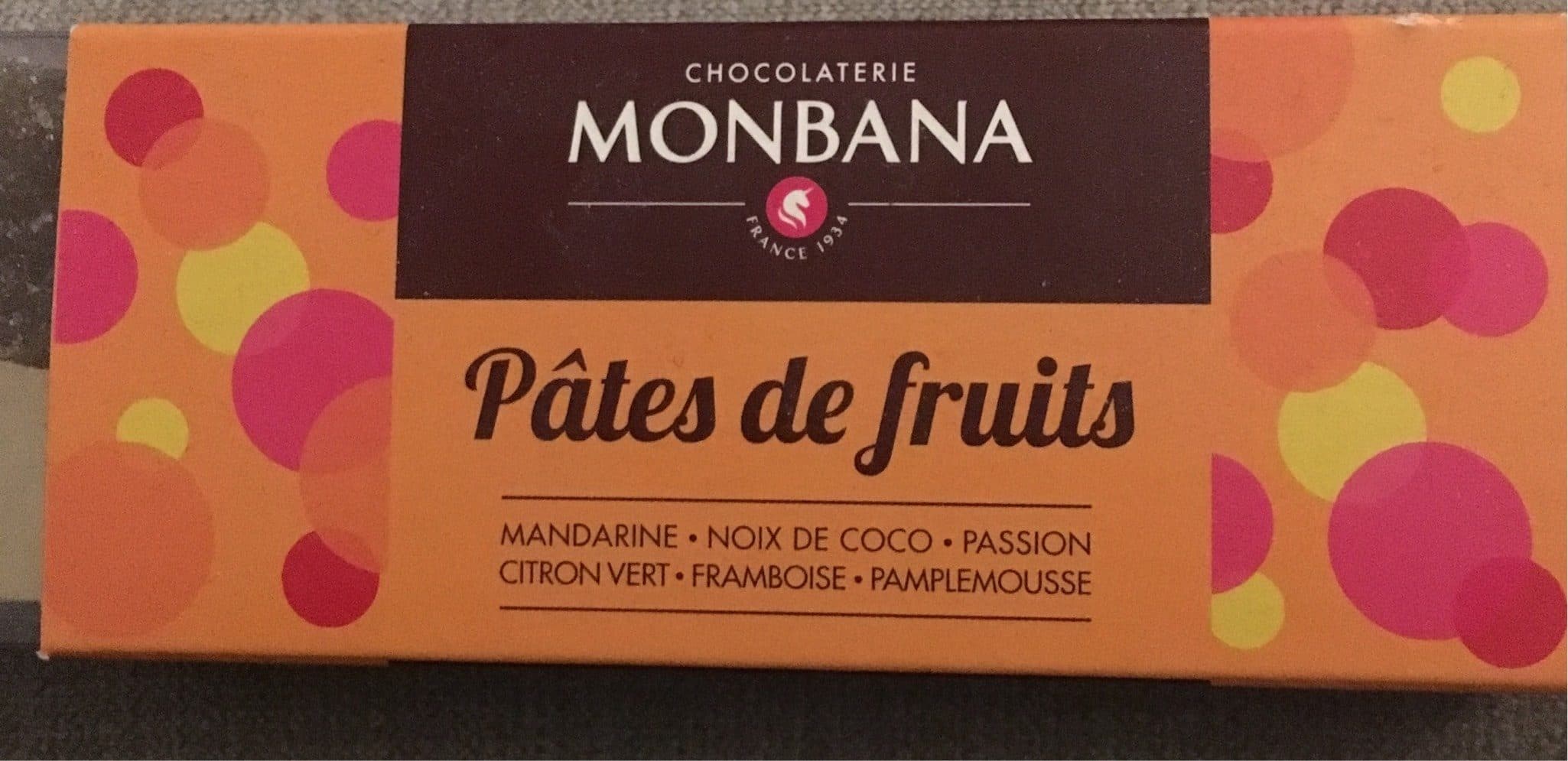 Chocolaterie Monbana Pâtes de fruits packshot