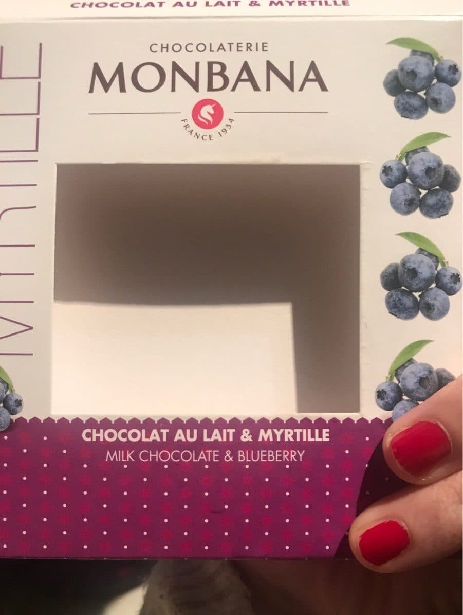 Monbana Chocolat lait et myrtille packshot