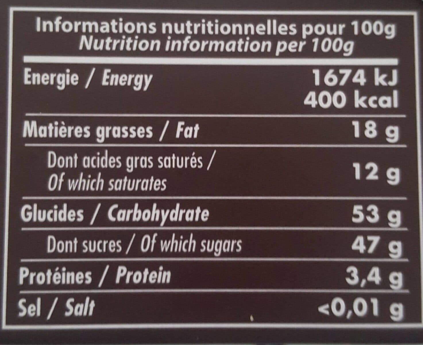 Open Food Facts Quartier d'oranges au chocolat noir packshot
