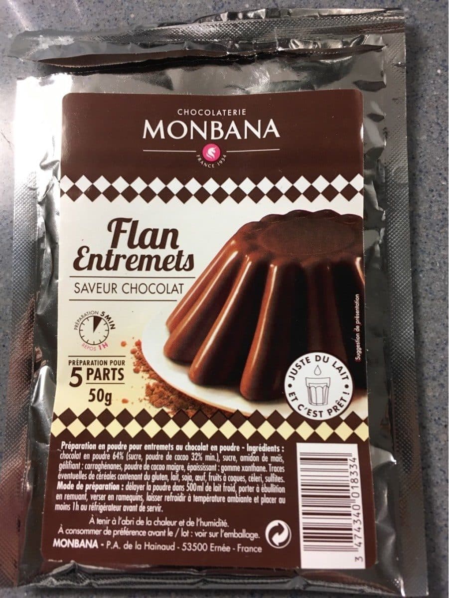 Chocolaterie Monbana Flan entremets chocolat packshot