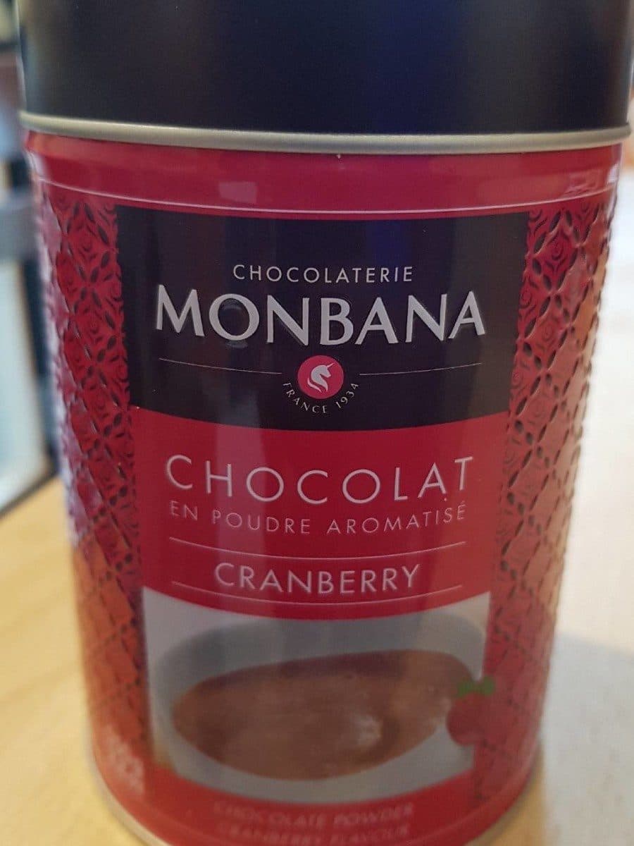 Monbana Chocolat en poudre aromatisé cranberry packshot