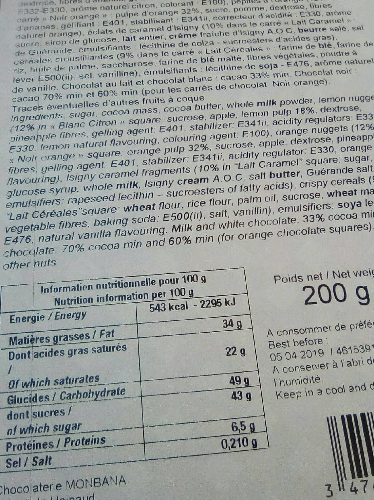 Chocolaterie Monbana Monbana packshot