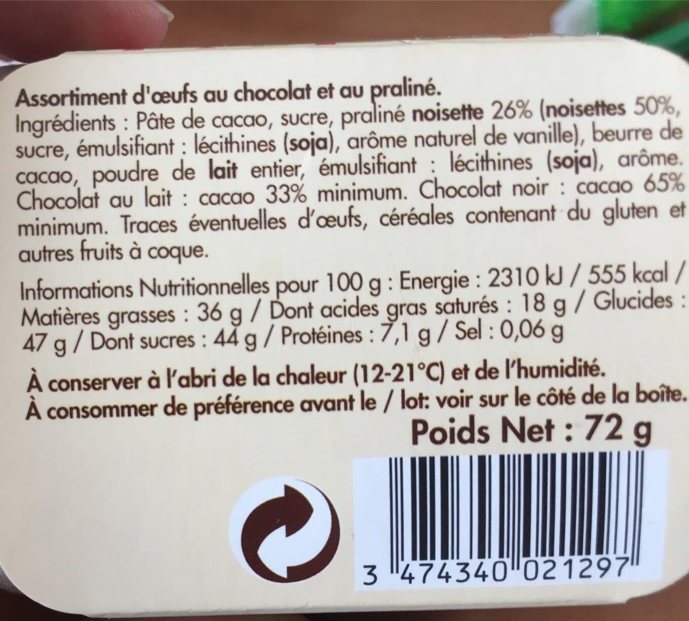 Monbana Œufs au Chocolat packshot