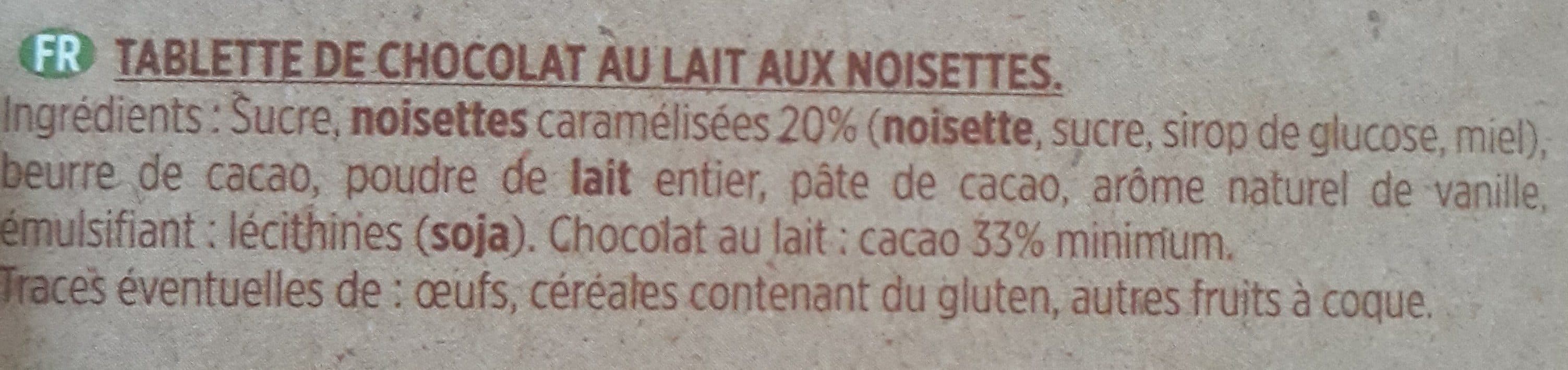 Monbana chocolat au lait noisettes packshot