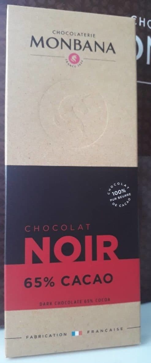 Monbana Chocolat Noir 65% Cacao packshot