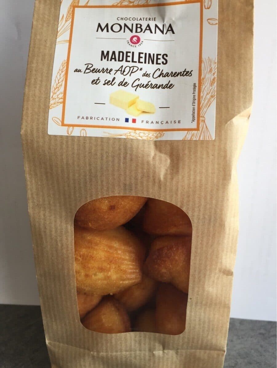 Monbana Madeleines au beurre AOP des charentes packshot