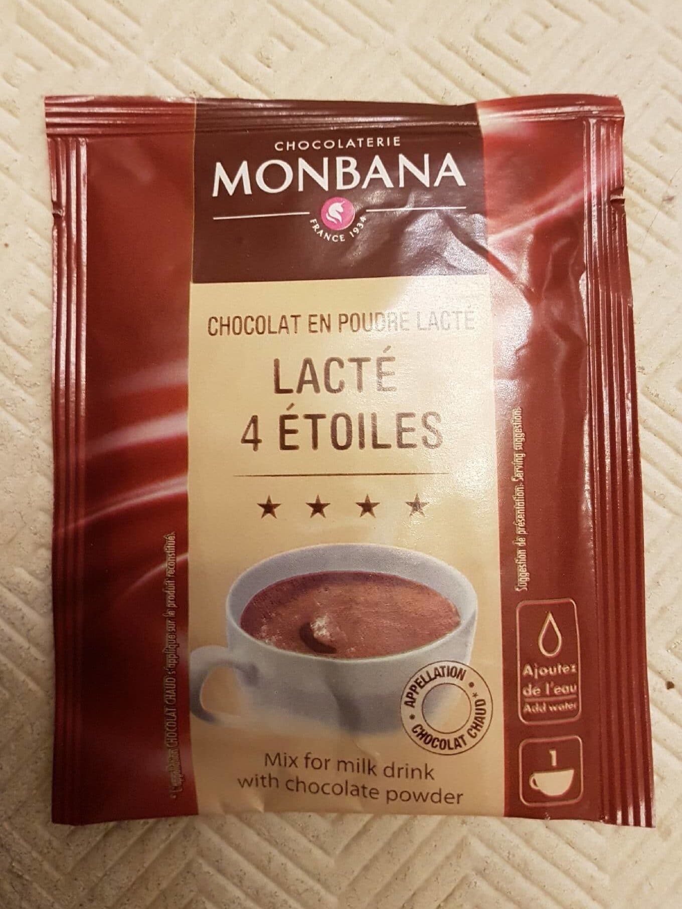 Monbana Boisson lactee au chocolat en poudre packshot