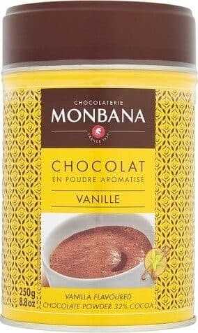 Monbana Vanilla Flavoured Chocolate Powder packshot