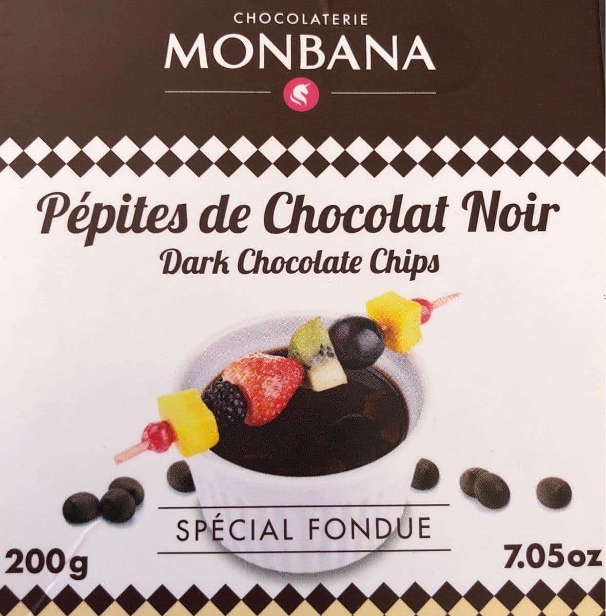 Monbana Pépites de chocolat noir spécial fondue packshot