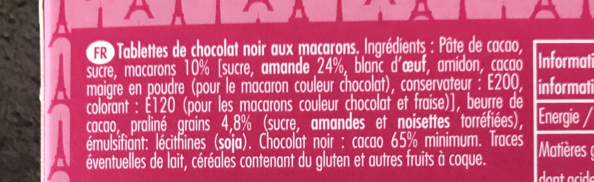 Monbana Tablette Région Parisienne Noir Macarons 80 g packshot