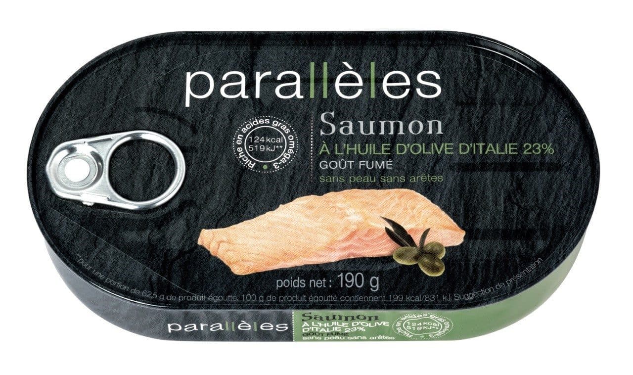Paralleles Saumon à l'huile d'olive d'Italie 23% goût fumé packshot