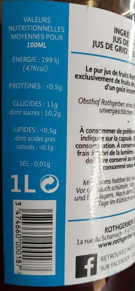 Rothgerber Pur jus de pomme et griotte packshot