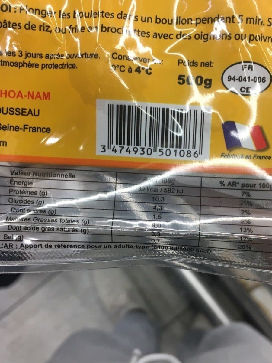 Hoa Nam Boulettes au boeuf packshot