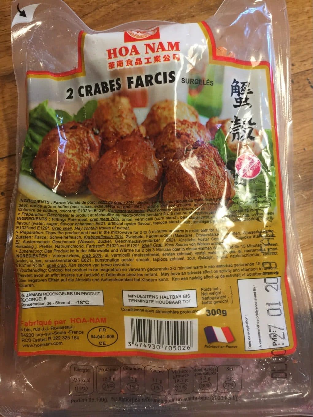 Hoa Nam Crabe Farcis packshot