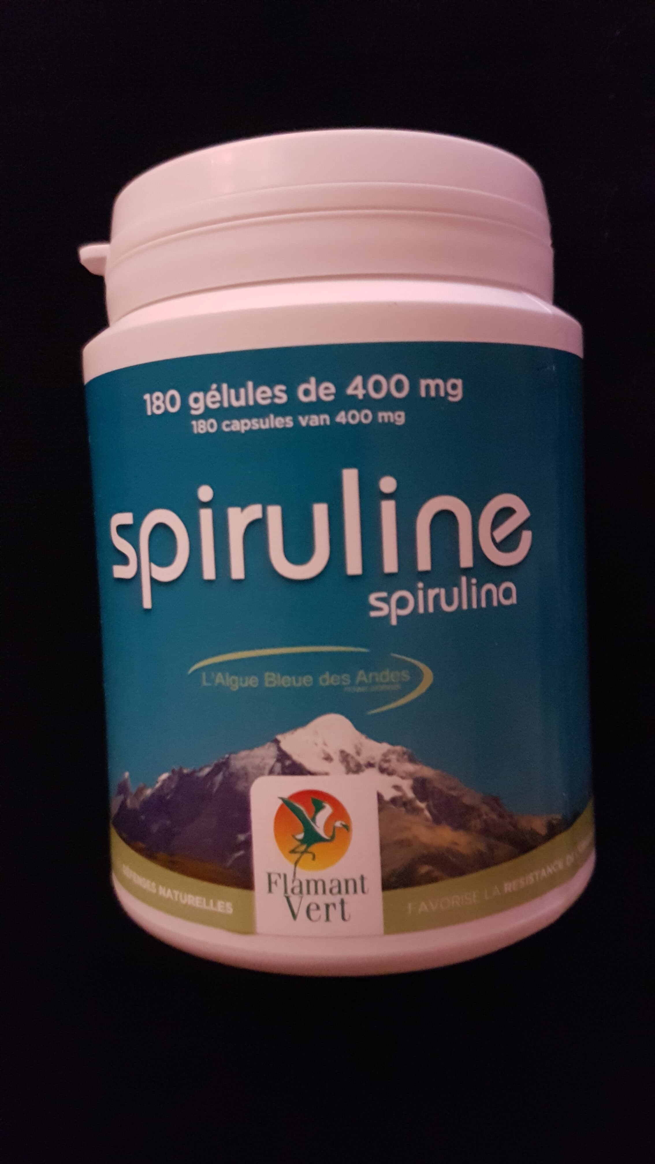 FLAMANT VERT Spiruline 180 packshot