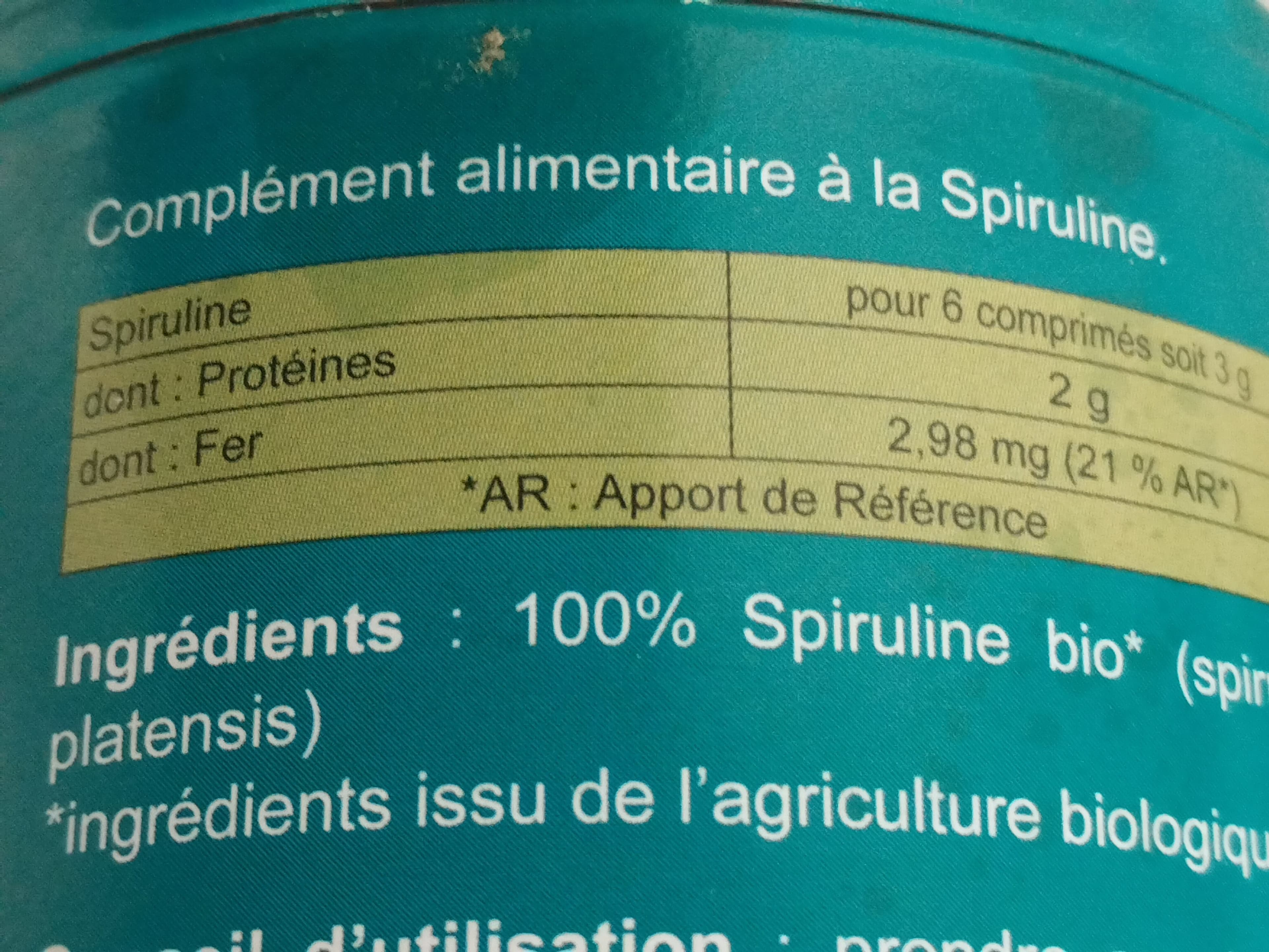 Flamant vert Spiruline bio packshot