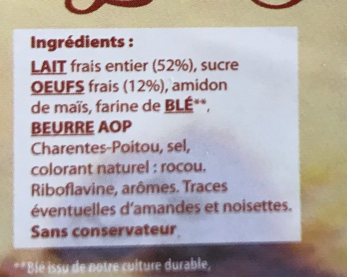 Open Food Facts Flan au lait frais entier packshot