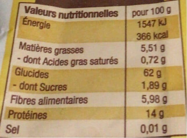 Open Food Facts Panilev' Preparation Pour Pains Multigraines packshot
