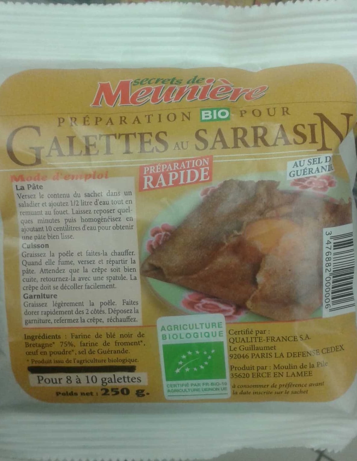 Secrets de Meunière Préparation bio pour galettes au sarrasin packshot