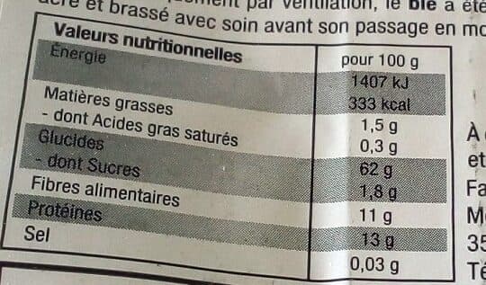 Open Food Facts Farine T150 packshot