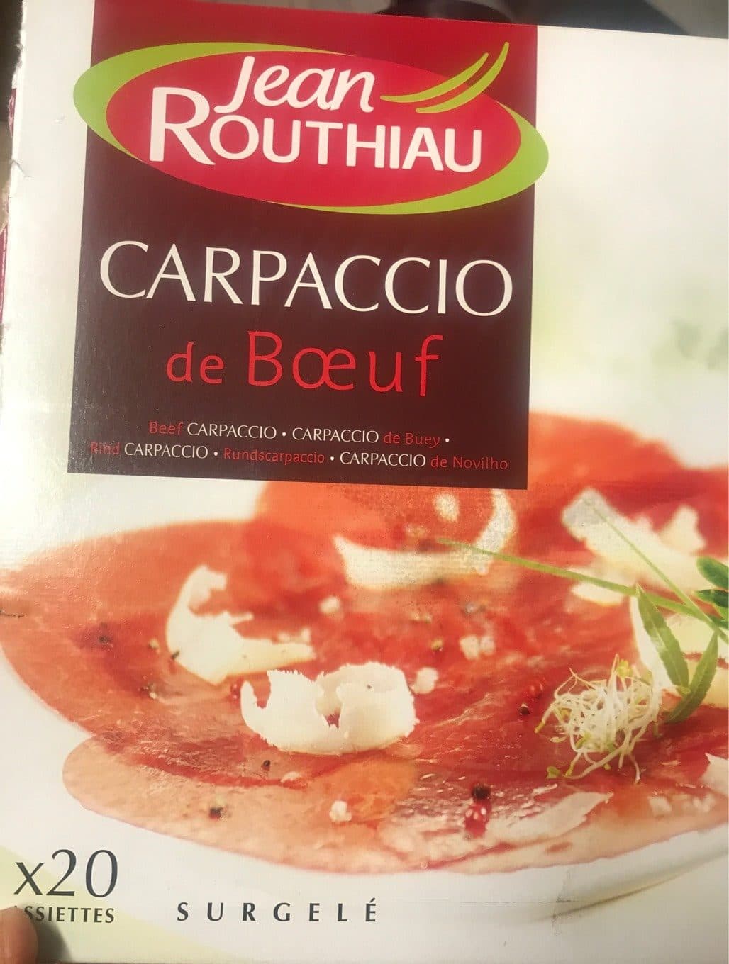 Jean Routhiau Carpaccio De Boeuf 70 GR. X 20-routhiau packshot