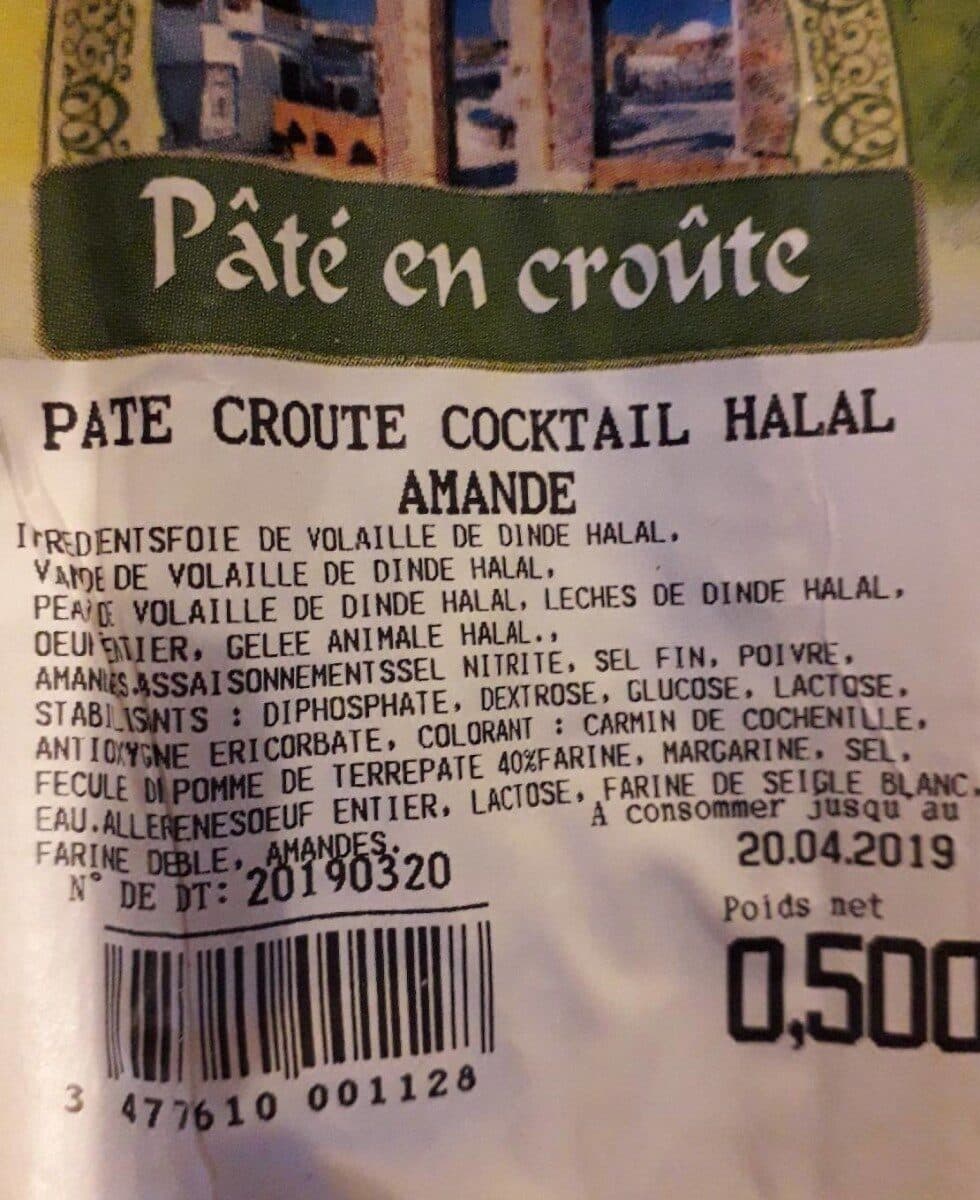 Sans marque Pâté en Croûte Cocktail Halal Amandes packshot