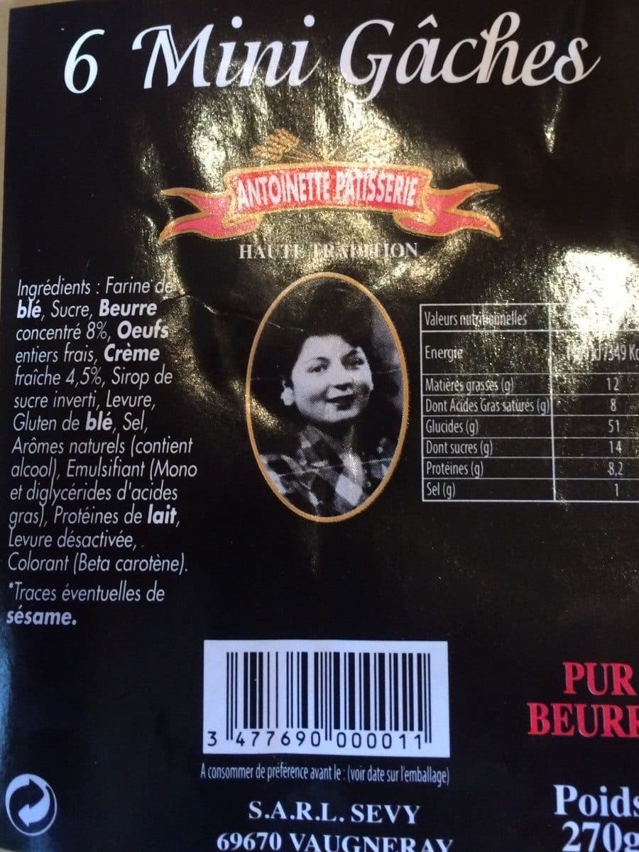 Open Food Facts 6 Mini Gâches packshot