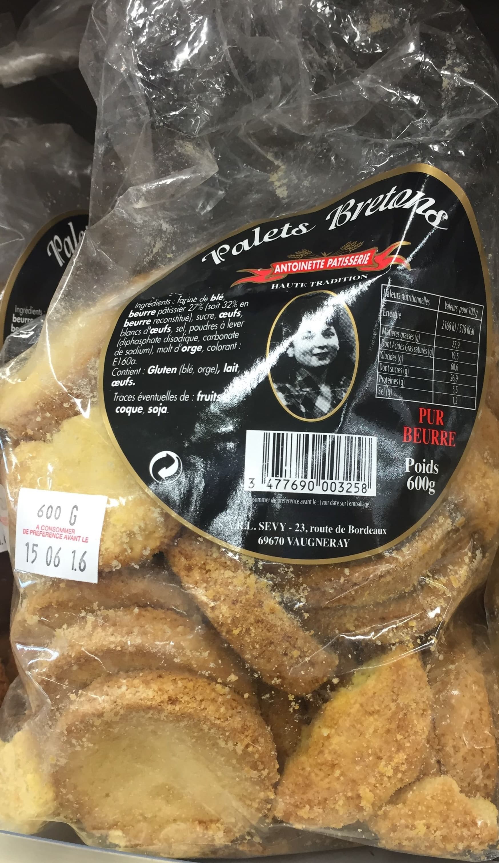 Antoinette Pâtisserie Palets bretons pur beurre packshot