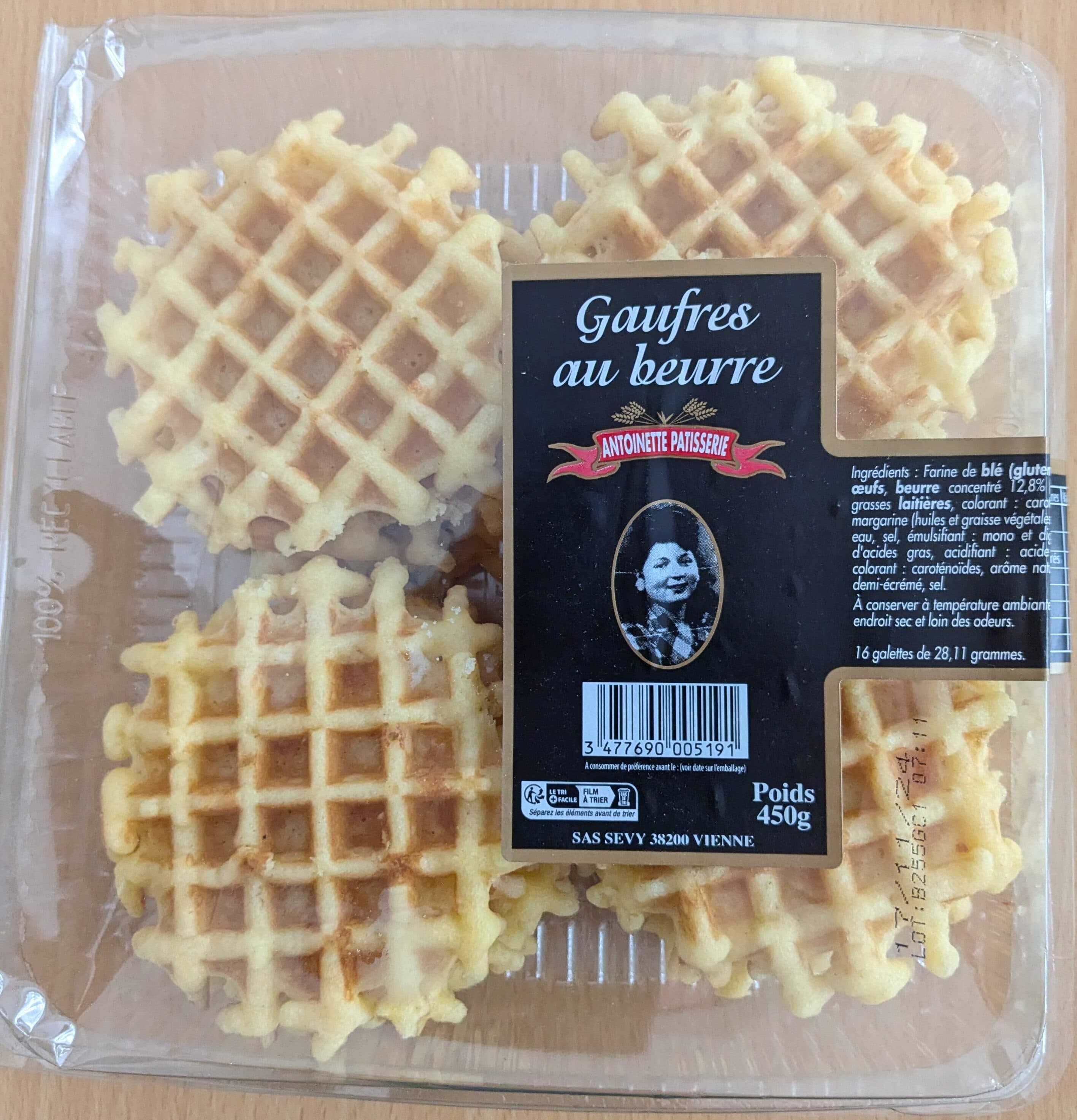 Antoinette Patisserie Gaufres au beurre packshot