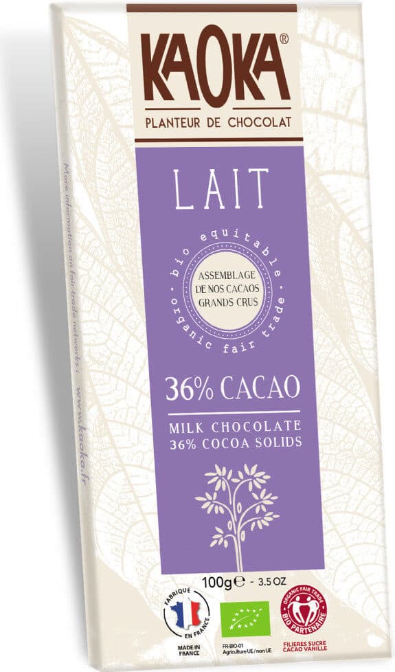 Kaoka Chocolat au Lait Bio packshot