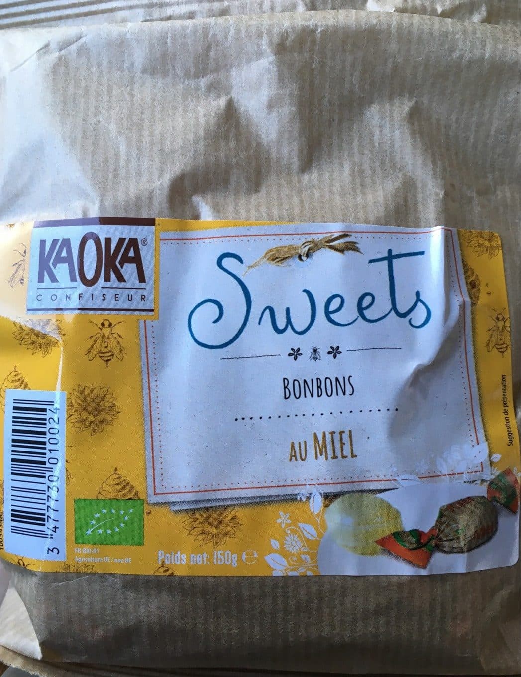 Kaoka Bonbons miel 150g packshot