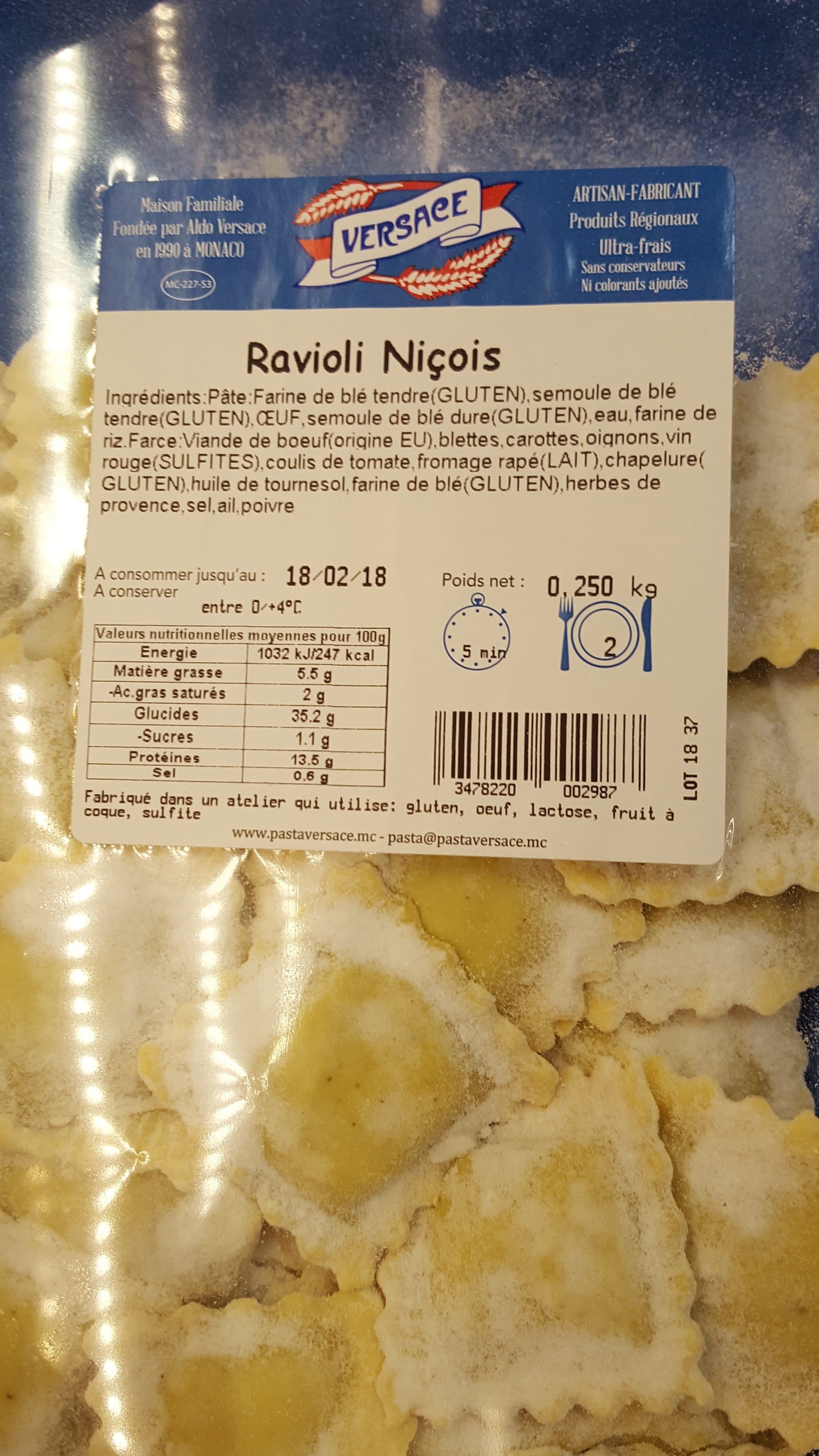 Versace Ravioli niçois packshot