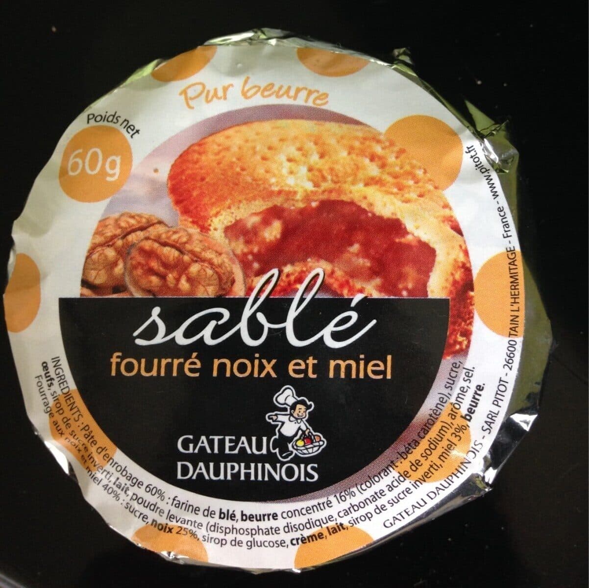 Open Food Facts Sablé fourré noix et miel packshot