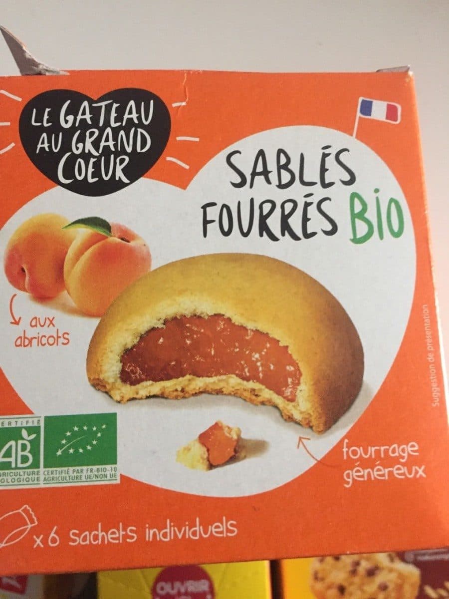 Gateau Au Grand Coeur Sables fourres bio packshot