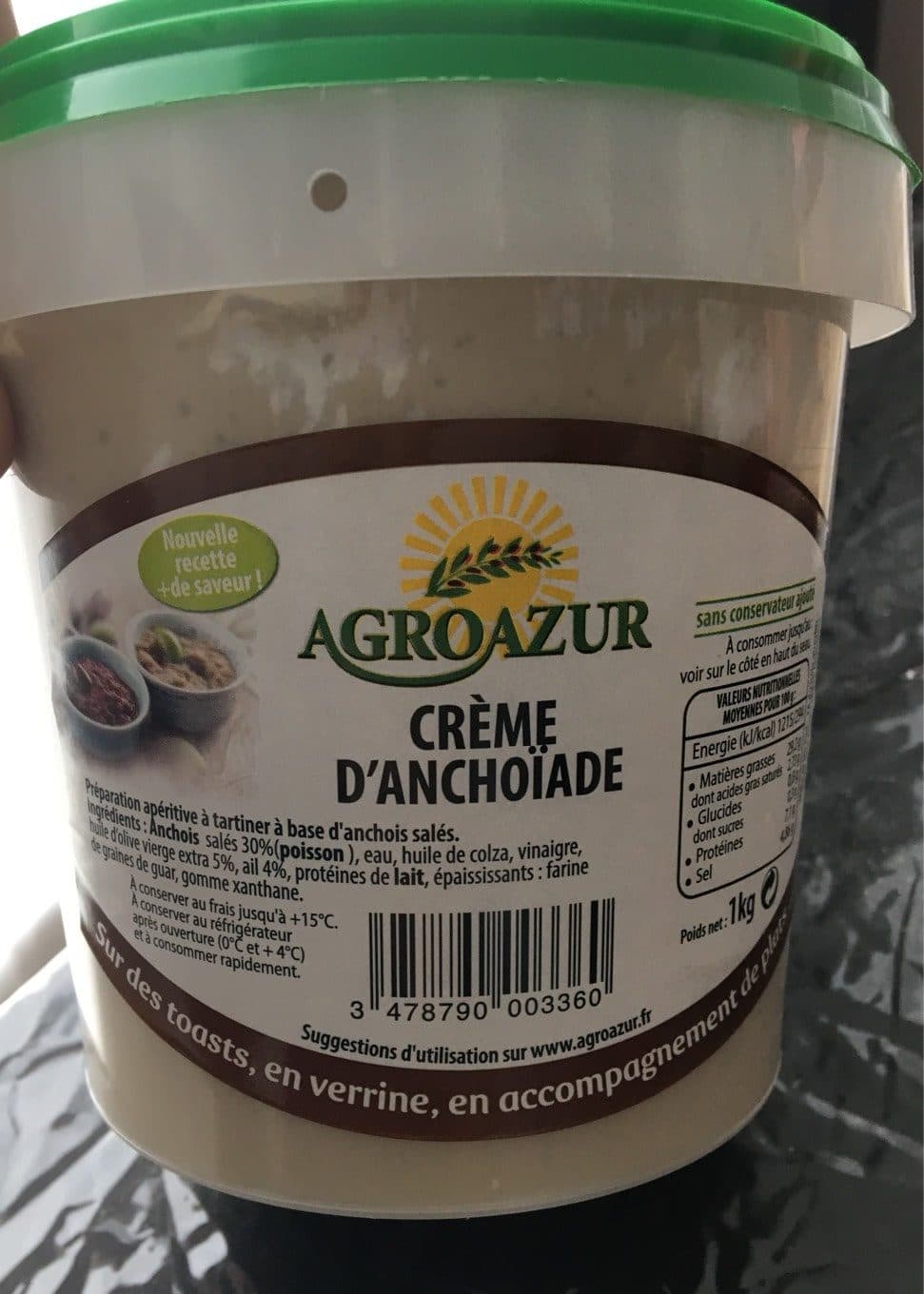 Agroazur Crème d'anchoïade packshot
