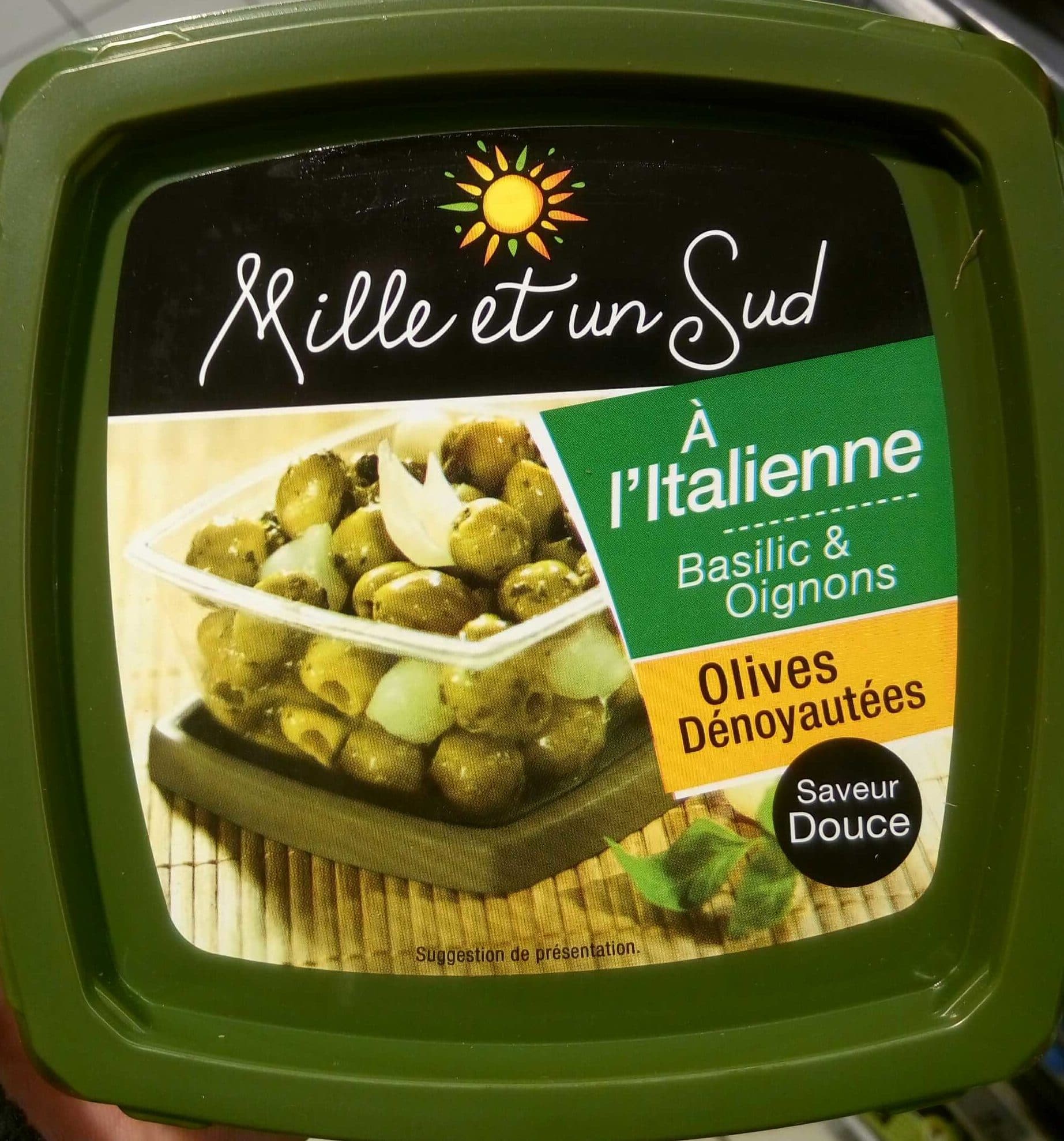 Mille et un Sud Olives à l'italienne, basilic & oignons doux packshot