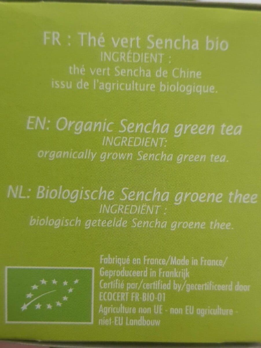 Jardin bio Thé vert sencha packshot