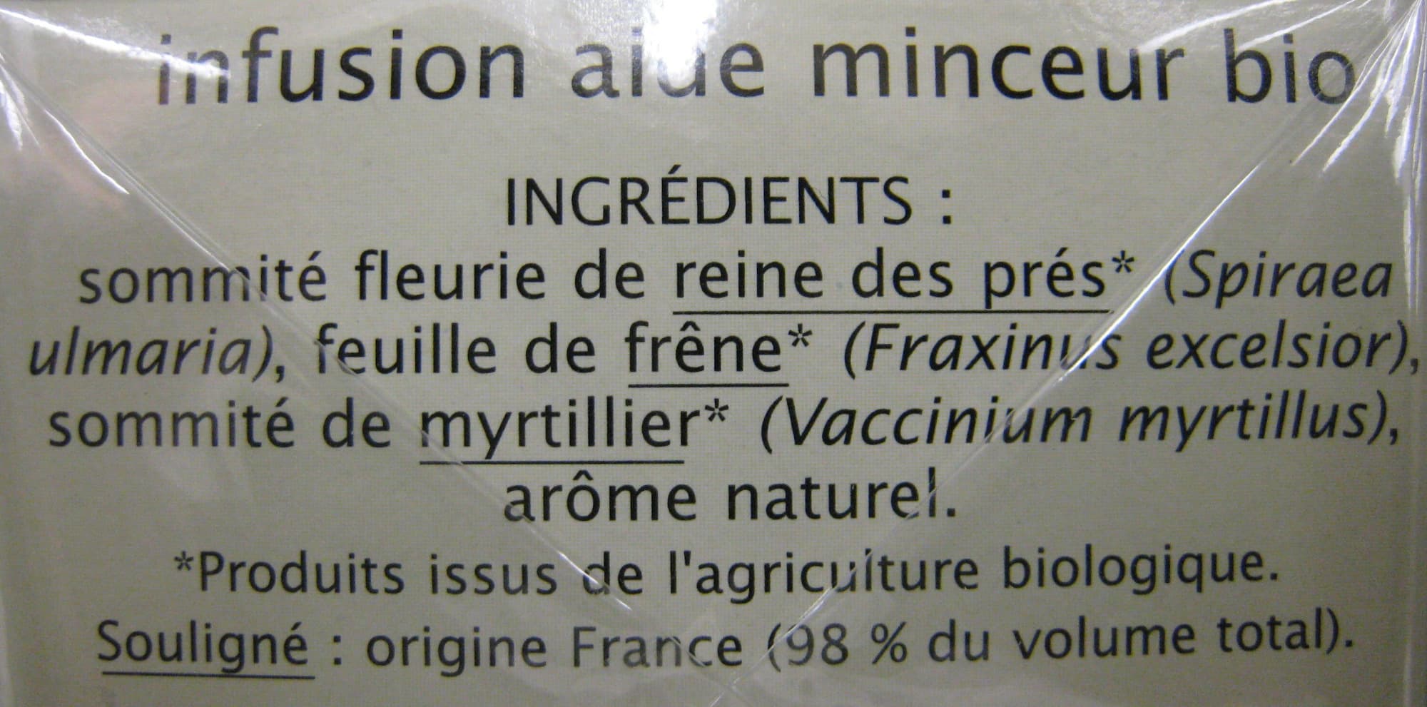 Jardin bio Infusion Aide minceur saveur fruits rouges Jardin Bio packshot