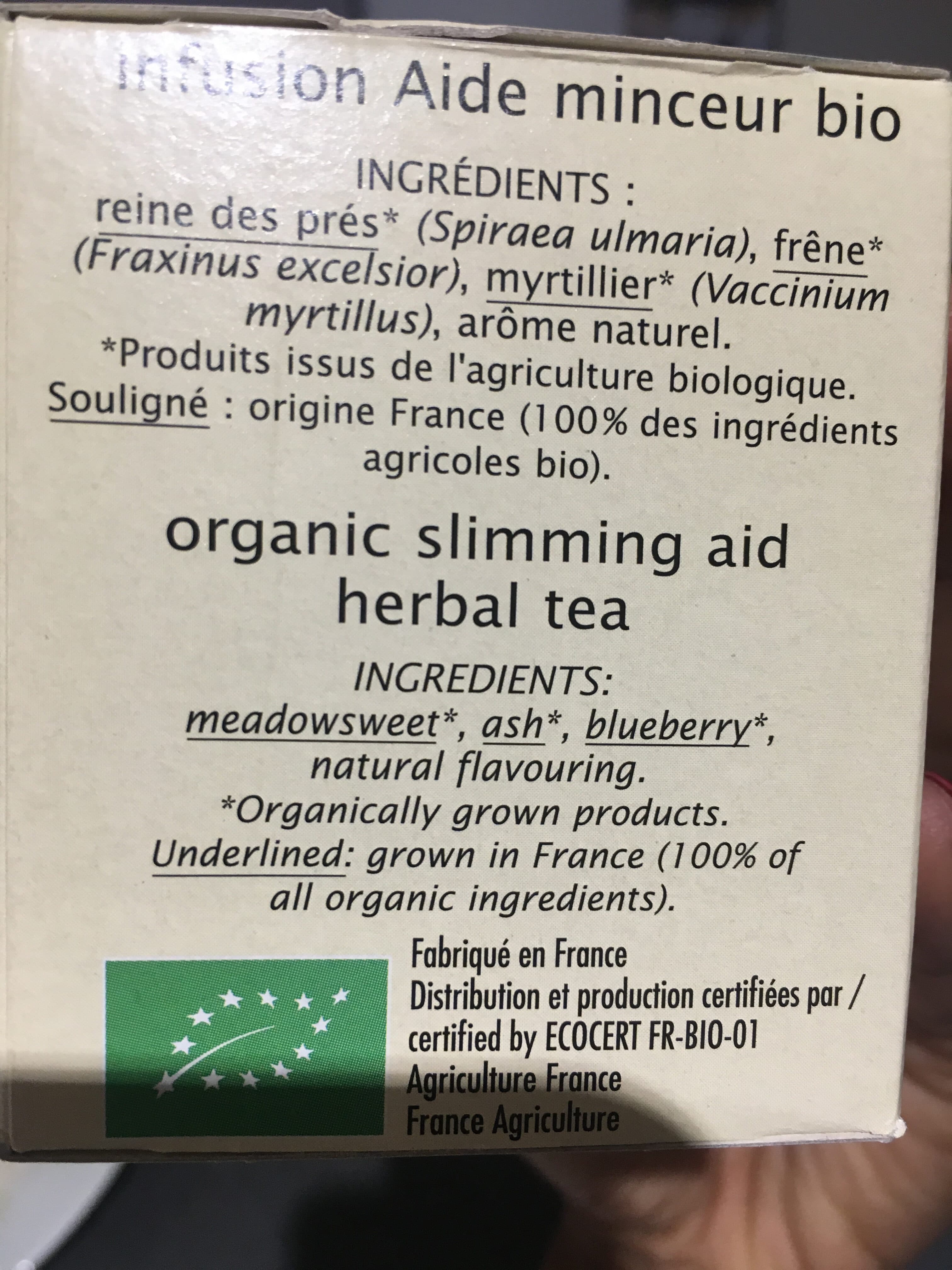 Jardin bio Infusion Aide minceur saveur fruits rouges Jardin Bio packshot