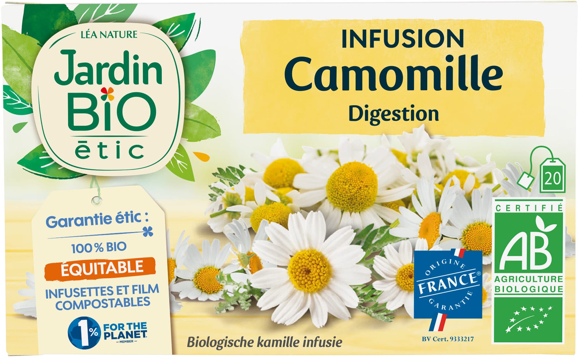 Jardin bio Infusion Camomille - France packshot