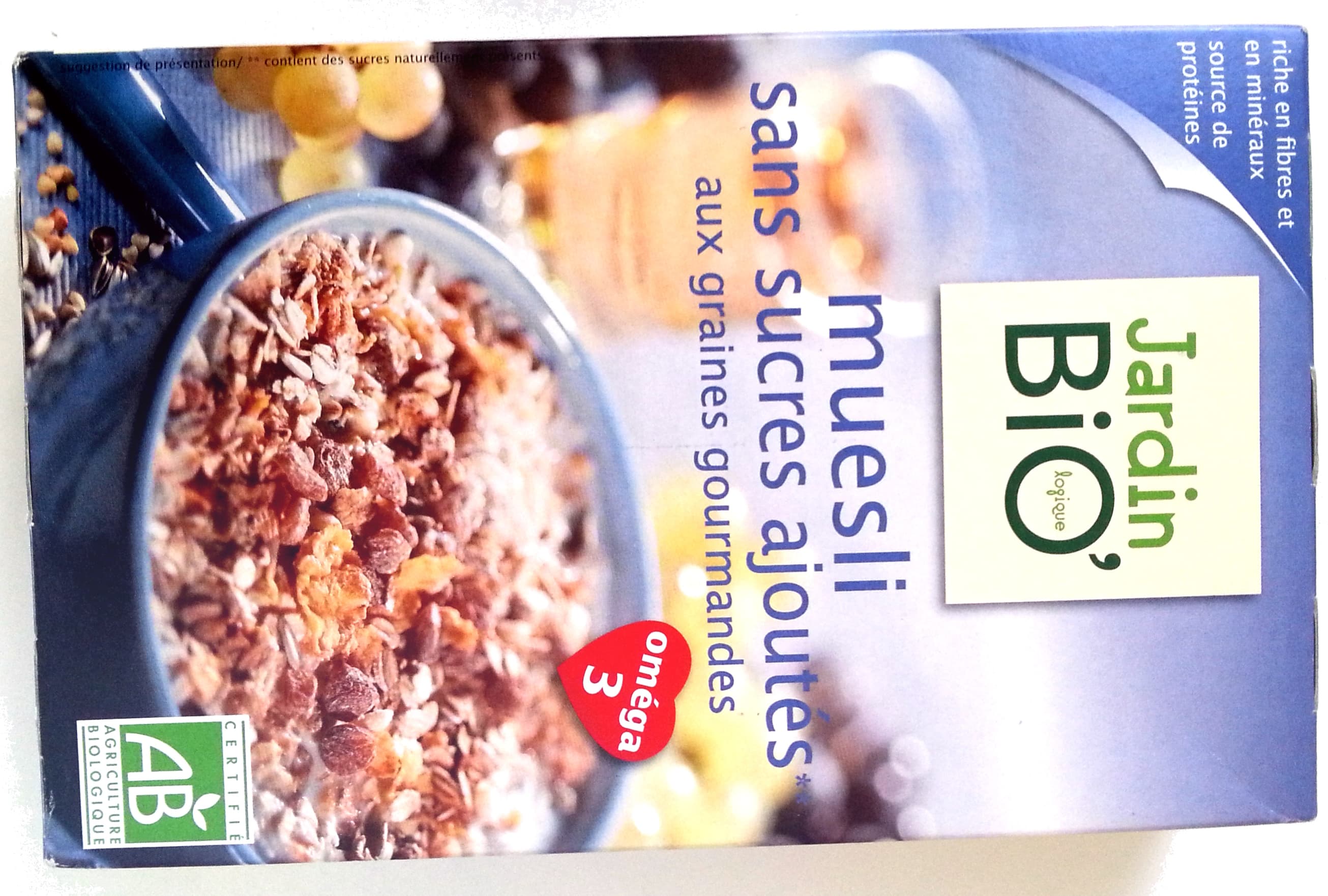 Jardin Bio Muesli sans sucres ajoutés aux graines gourmandes packshot
