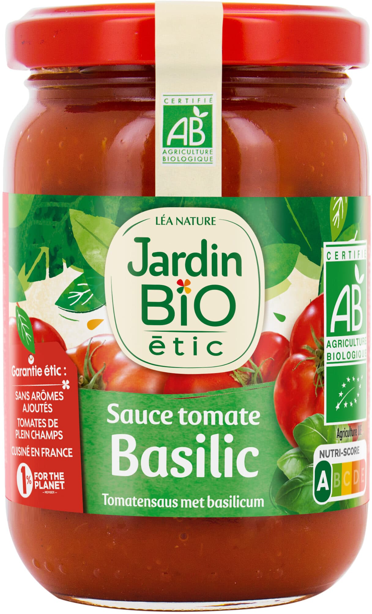 Jardin Bio Sauce tomate Basilic Jardin BIO packshot