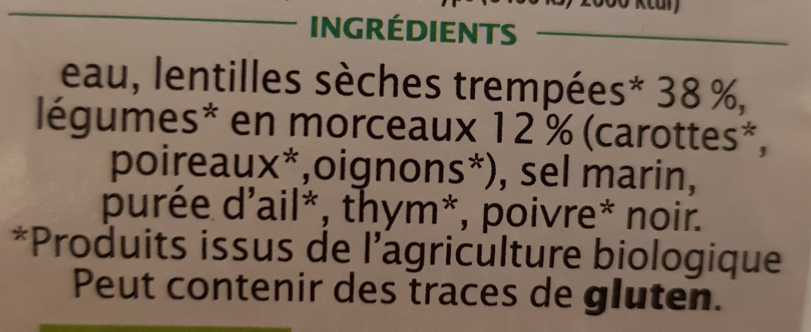 Jardin BiO étic Lentilles cuisinées aux petits légumes packshot