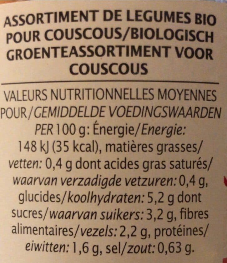 Jardin Bio étic Légumes pour couscous et plats orientaux packshot