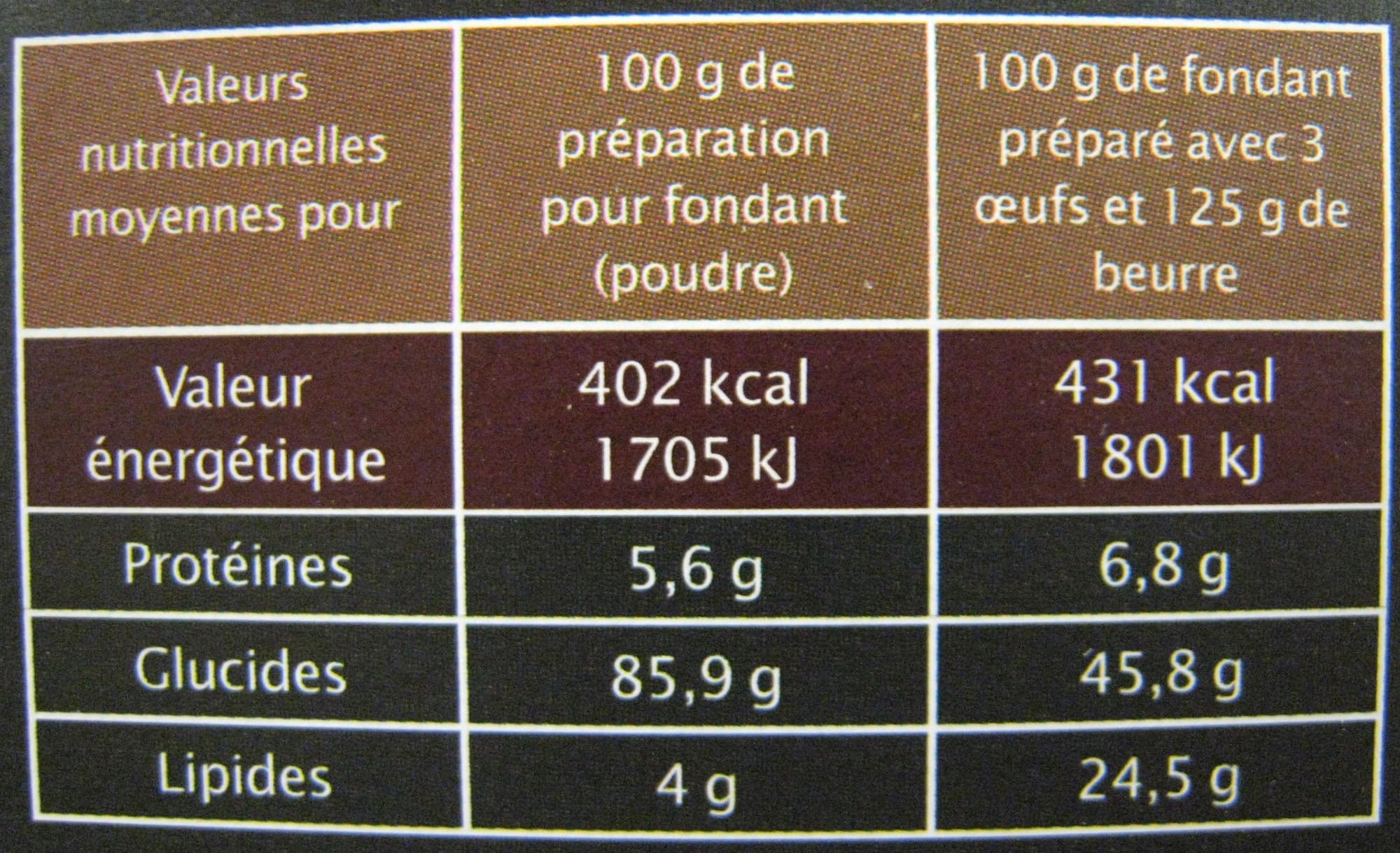 Jardin Bio Préparation pour fondant au chocolat Jardin Bio packshot