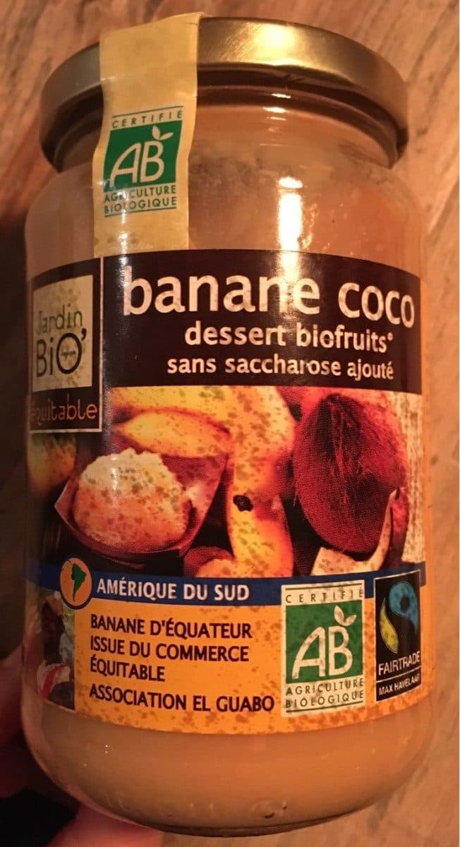 Jardin Bio Banane coco Dessert biofruits packshot