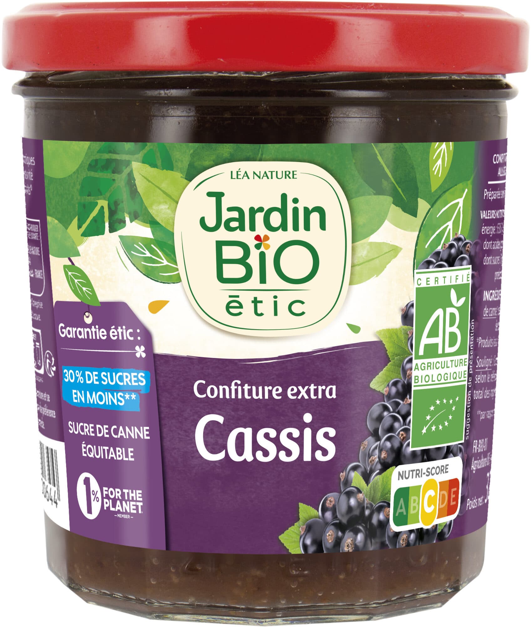 Jardin bio Léa Nature - Confiture Cassis packshot